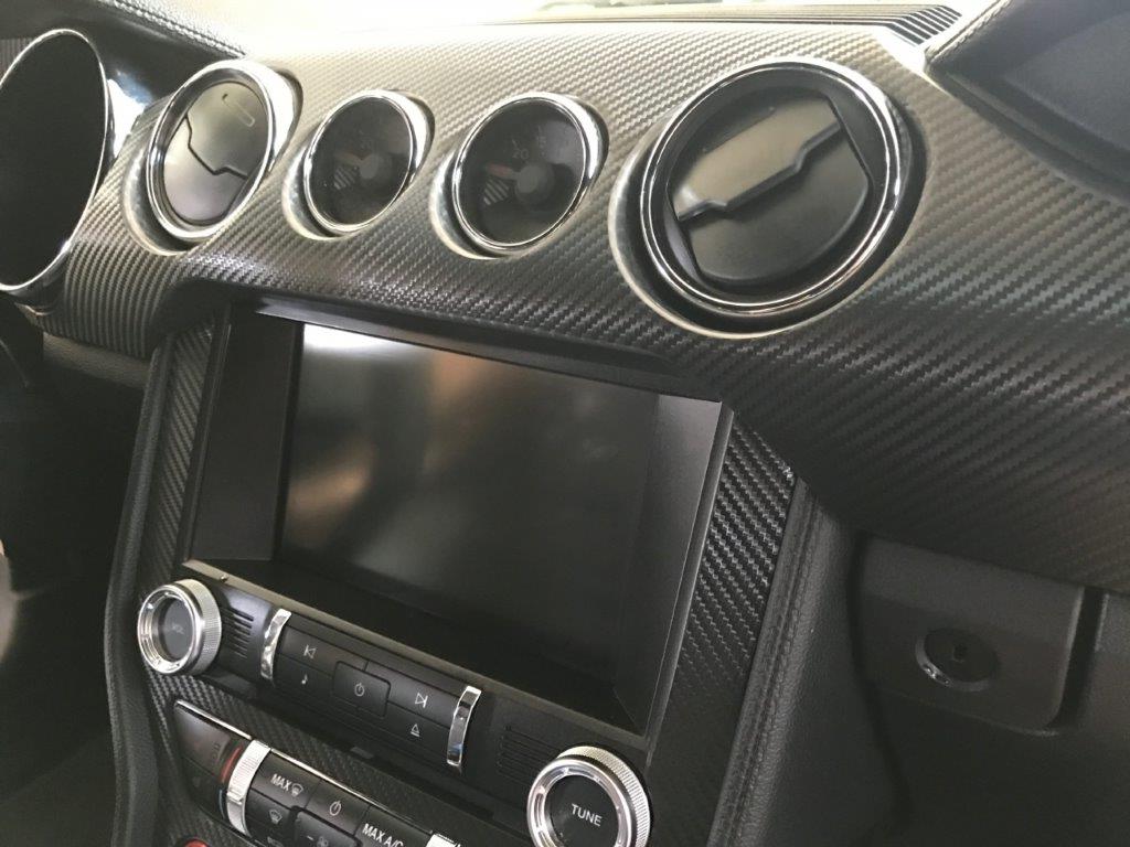 Dash Overlay Kit Right Hand Drive - Carbon Fiber (2015-2023 Mustang)