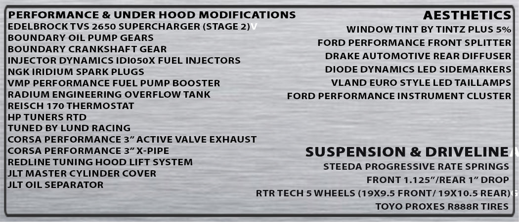 Build Plate Radiator Size Sublimated Plates (2018-2023 Mustang)