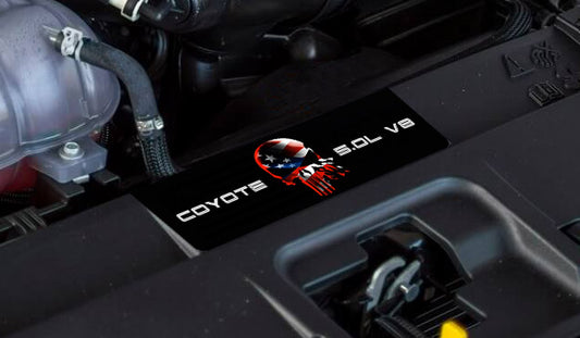 Aluminum Radiator Plate [S16] Punisher Flag (2018-2023 Mustang)