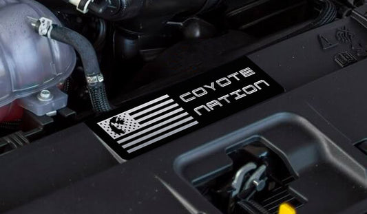 Aluminum Radiator Plate [S2] Coyote Nation Blue (2018-2023 Mustang)