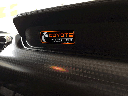 Aluminum Dash Plate [S5C] - Moon Coyote Custom (2010-2014 MUSTANG)