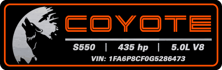 Aluminum Dash Plate [S5C] - Moon Coyote Custom (2015-2017 MUSTANG)