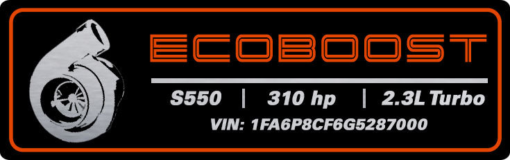 Aluminum Dash Plate [S5CE] - Turbo Eco Custom (2018-2023  MUSTANG)