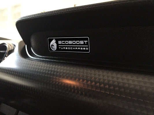 Aluminum Dash Plate [S31] EcoBoost Turbocharged (2015-2017 Mustang)