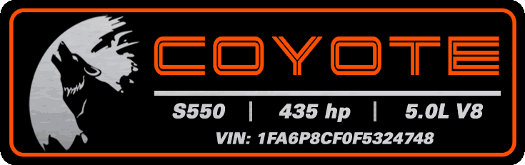 Aluminum Engine Cover Plate [S5C] - Moon Coyote Custom (2015-2017 MUSTANG)