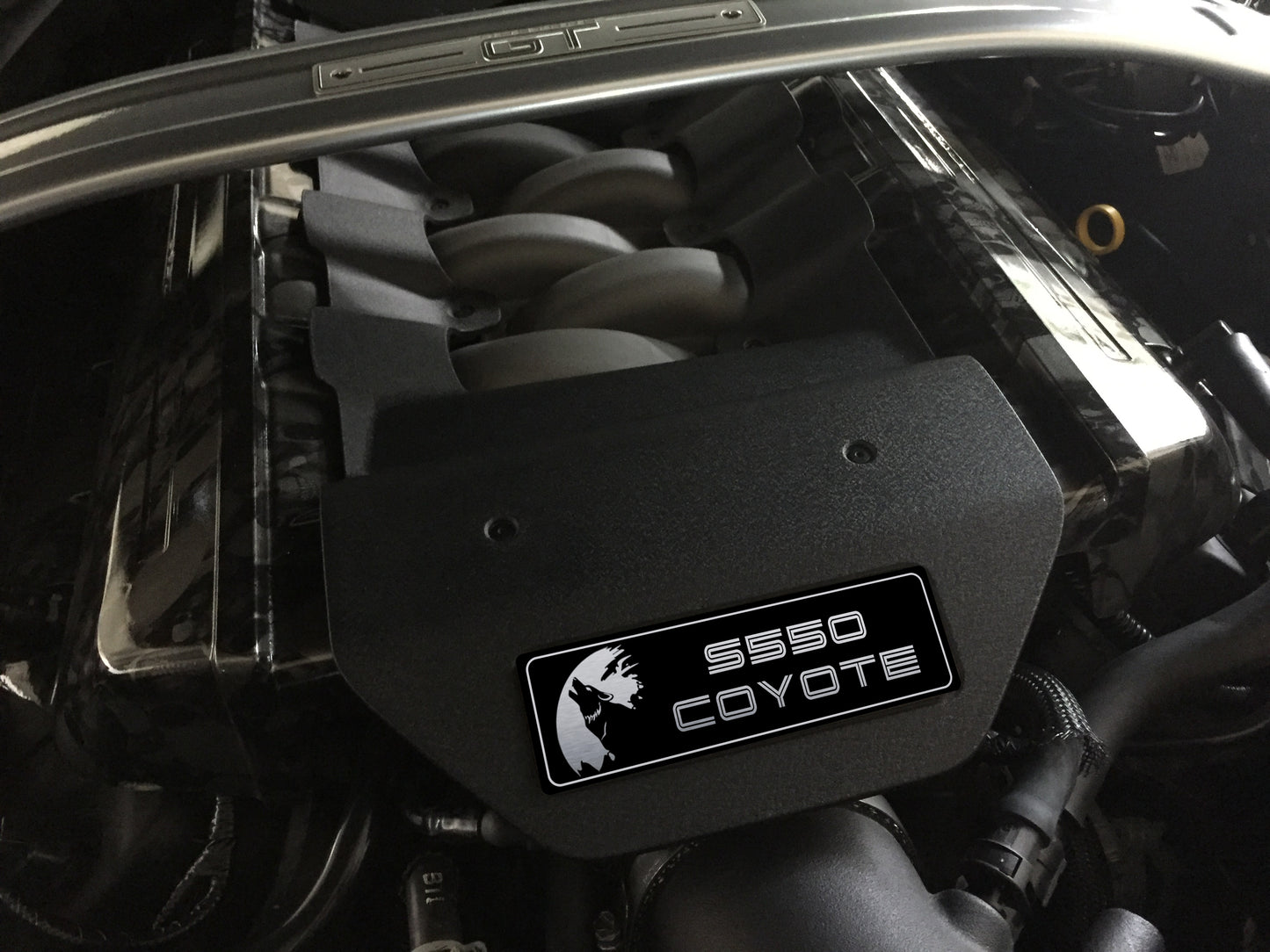 Aluminum Engine Cover Plate [S6] Moon S550 Coyote (2015-2017 Mustang)