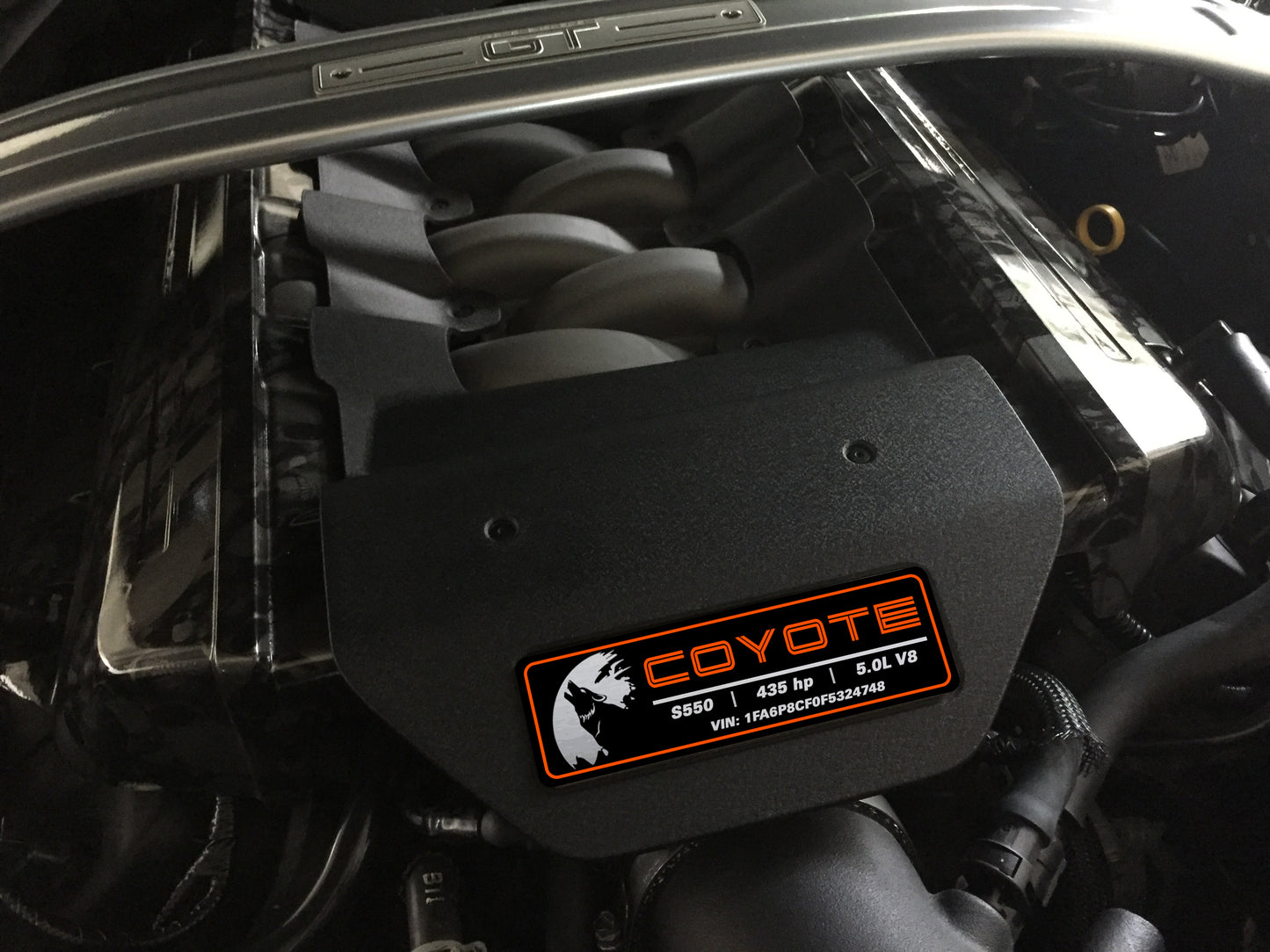Aluminum Engine Cover Plate [S5C] - Moon Coyote Custom (2015-2017 MUSTANG)