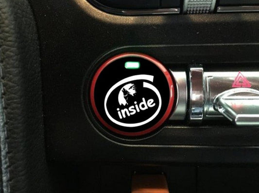 Push Button Decal "Coyote Inside IMG" (2015-2023 Mustang)