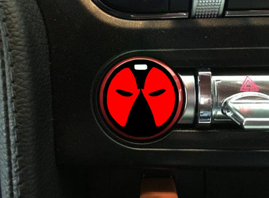 Push Button Decal "Deadpool (1)" (2015-2023 Mustang)