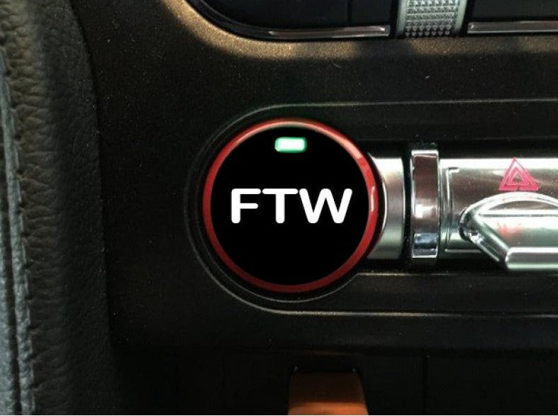 Push Button Decal "FTW" (2015-2023 Mustang)