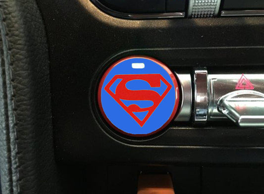 Push Button Decal "Superman Blue" (2015-2023 Mustang)