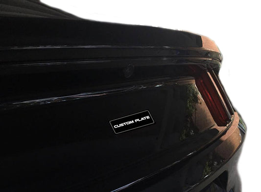 Printed Custom Rear Decklid Plate (2015-2023 Mustang)