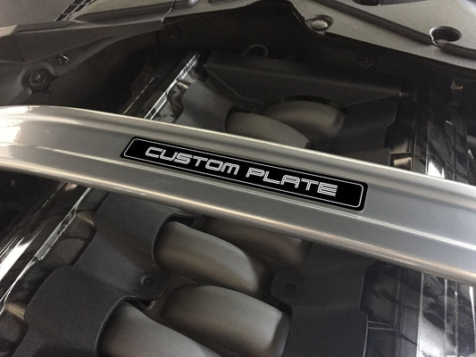 Custom Strut Tower Plate [CSP] Printed Aluminum Plate (2011-2024+ Mustang)