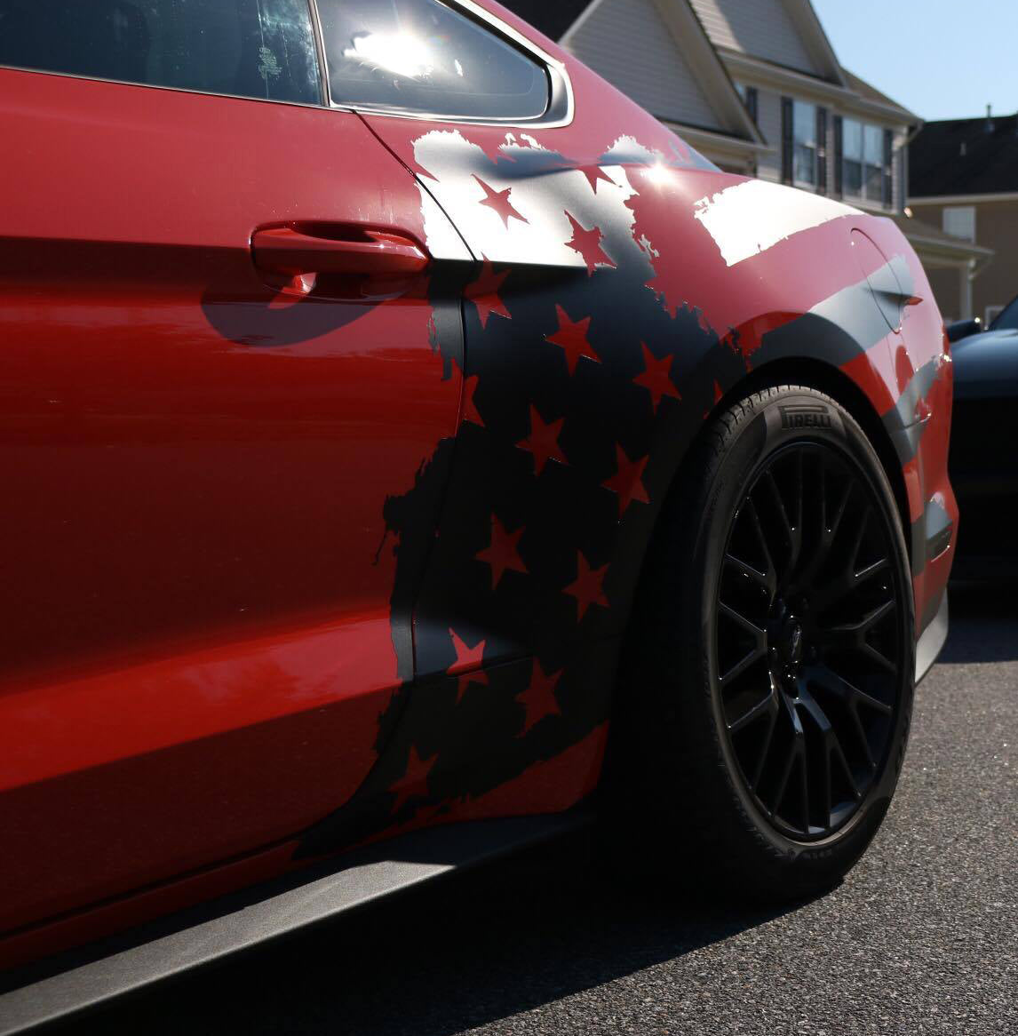 Tattered American Flag Body Graphics (2015-2023 Mustang)